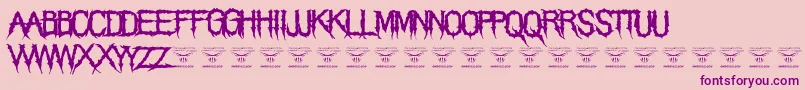 ThegrimraidersRegular Font – Purple Fonts on Pink Background