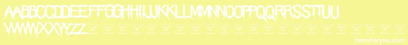 ThegrimraidersRegular Font – White Fonts on Yellow Background