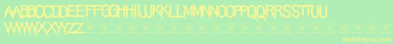ThegrimraidersRegular Font – Yellow Fonts on Green Background