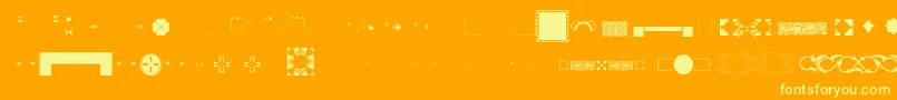 Pfornmtreasures3Layer3 Font – Yellow Fonts on Orange Background