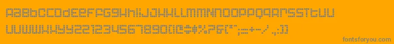 AstronautIi-Schriftart – Graue Schriften auf orangefarbenem Hintergrund