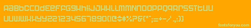 AstronautIi Font – Green Fonts on Orange Background
