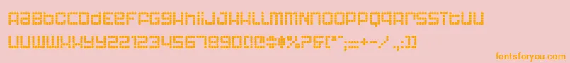 AstronautIi Font – Orange Fonts on Pink Background
