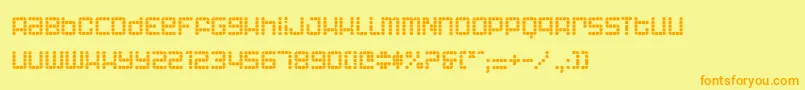 AstronautIi Font – Orange Fonts on Yellow Background
