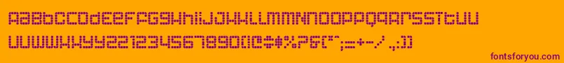 AstronautIi Font – Purple Fonts on Orange Background