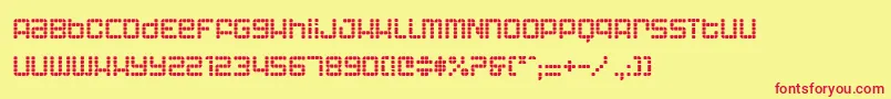 AstronautIi Font – Red Fonts on Yellow Background