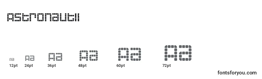 AstronautIi font sizes