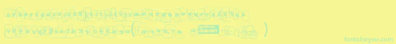 Weitere Informationen zur Pobeef-Schriftart Pobeef-Schriftart – Grüne Schriften auf gelbem Hintergrund