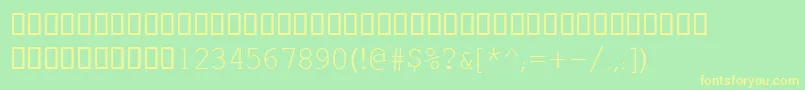 EstrangeloEdessa Font – Yellow Fonts on Green Background
