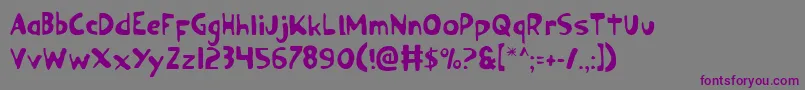 Ozyv2 Font – Purple Fonts on Gray Background
