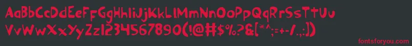 Ozyv2 Font – Red Fonts on Black Background