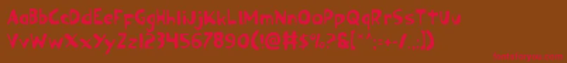 Ozyv2 Font – Red Fonts on Brown Background