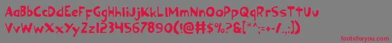 Ozyv2 Font – Red Fonts on Gray Background