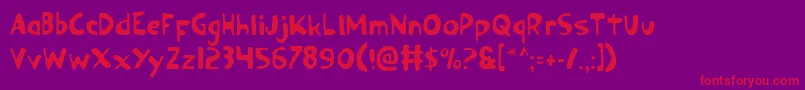 Ozyv2 Font – Red Fonts on Purple Background