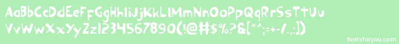 Ozyv2 Font – White Fonts on Green Background