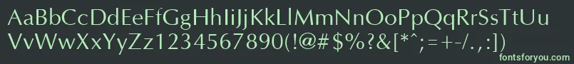 フォントOptane – 黒い背景に緑の文字