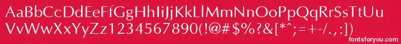 Optane Font – White Fonts on Red Background