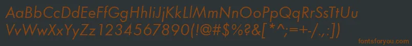 Шрифт FunctionBookitalic – коричневые шрифты на чёрном фоне