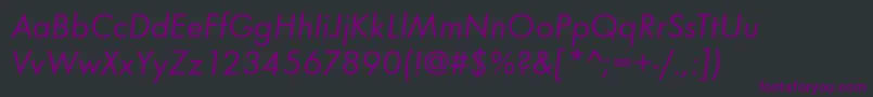 Czcionka FunctionBookitalic – fioletowe czcionki na czarnym tle