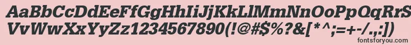 InstallationBlackSsiBlackItalic Font – Black Fonts on Pink Background