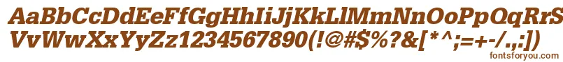 InstallationBlackSsiBlackItalic Font – Brown Fonts on White Background