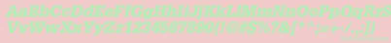 InstallationBlackSsiBlackItalic Font – Green Fonts on Pink Background