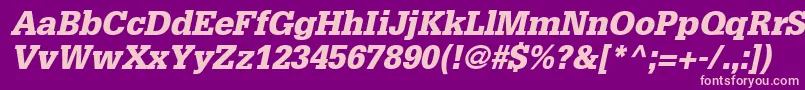 InstallationBlackSsiBlackItalic Font – Pink Fonts on Purple Background