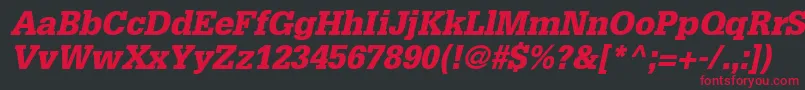 InstallationBlackSsiBlackItalic Font – Red Fonts on Black Background