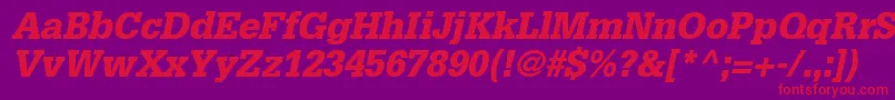 InstallationBlackSsiBlackItalic Font – Red Fonts on Purple Background