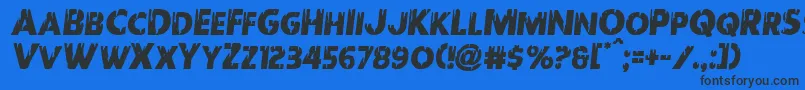 Redundeadsemital Font – Black Fonts on Blue Background