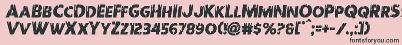 Redundeadsemital Font – Black Fonts on Pink Background