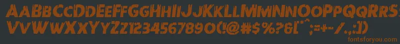 Redundeadsemital Font – Brown Fonts on Black Background