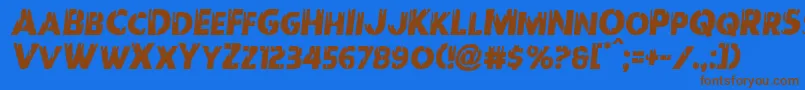 Redundeadsemital Font – Brown Fonts on Blue Background