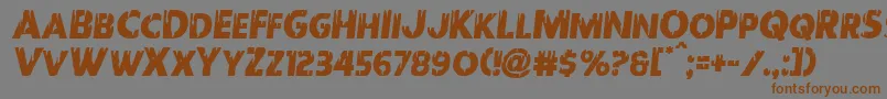 Redundeadsemital Font – Brown Fonts on Gray Background
