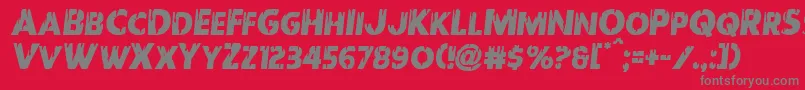 Redundeadsemital Font – Gray Fonts on Red Background