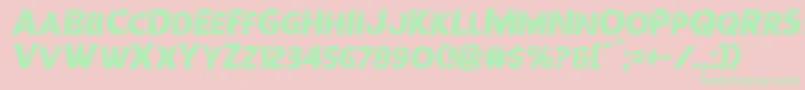 Redundeadsemital Font – Green Fonts on Pink Background