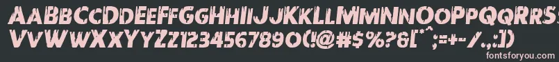 Redundeadsemital Font – Pink Fonts on Black Background