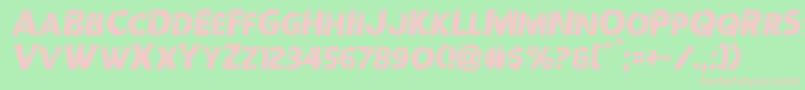 Redundeadsemital Font – Pink Fonts on Green Background