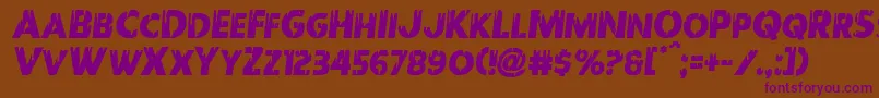 Redundeadsemital Font – Purple Fonts on Brown Background