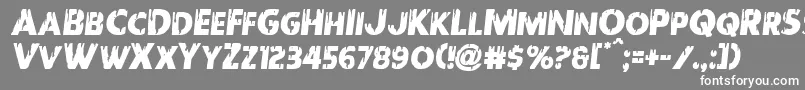 フォントRedundeadsemital – 灰色の背景に白い文字