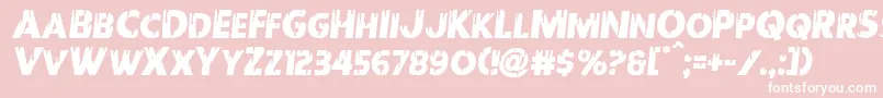 Redundeadsemital Font – White Fonts on Pink Background