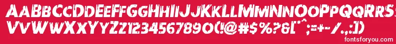 Redundeadsemital Font – White Fonts on Red Background