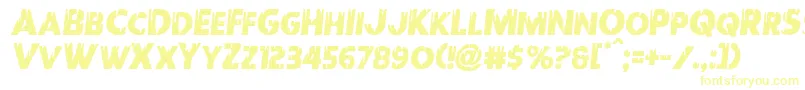 Redundeadsemital Font – Yellow Fonts on White Background