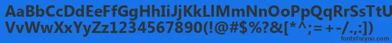 MicrosoftTaiLeBold Font – Black Fonts on Blue Background