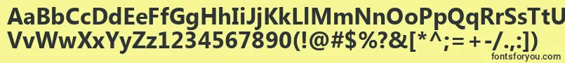 MicrosoftTaiLeBold Font – Black Fonts on Yellow Background