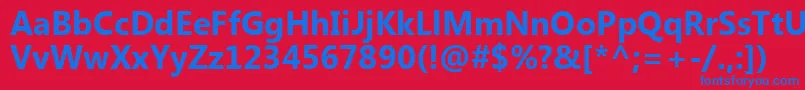 MicrosoftTaiLeBold Font – Blue Fonts on Red Background