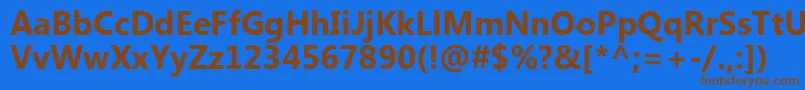 MicrosoftTaiLeBold Font – Brown Fonts on Blue Background