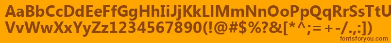 Czcionka MicrosoftTaiLeBold – brązowe czcionki na pomarańczowym tle