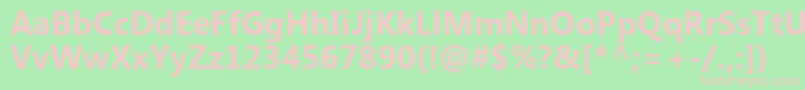 MicrosoftTaiLeBold-Schriftart – Rosa Schriften auf grünem Hintergrund