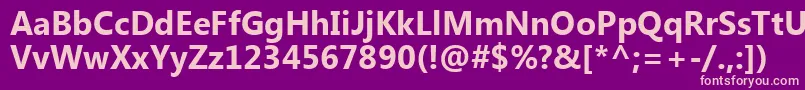 フォントMicrosoftTaiLeBold – 紫の背景にピンクのフォント